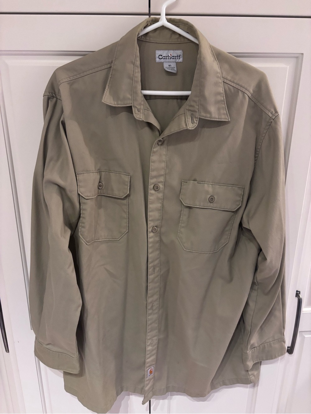 Carhartt Men's Lightweight Work Shirt Jacket in Khaki xl